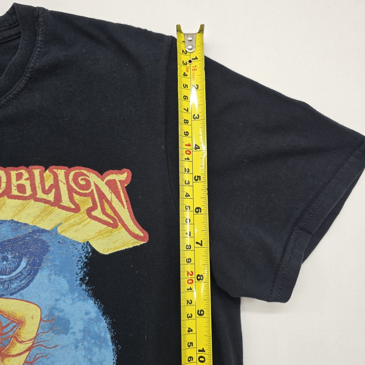 Gildan Men Black Graphic Heavy Metal T-Shirt Crew Neck Size M EUC