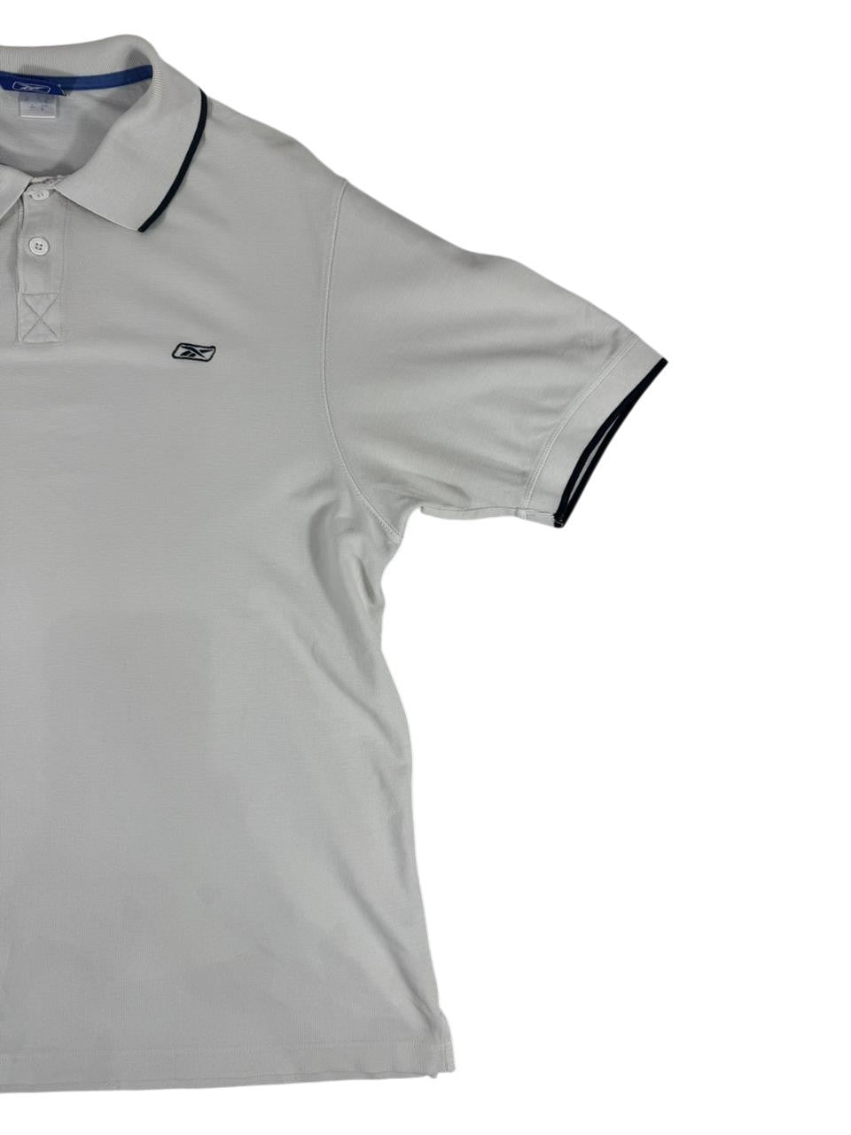 Reebok Men's Polo Shirt White Short Sleeve Classic Logo Casual Size XL