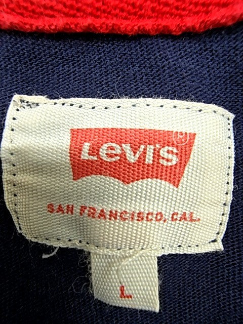 Levi's Men's L Navy White Red Stripe Short Sleeve Cotton T-Shirt Relaxed