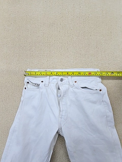 Vintage Levi's 501 White Straight Jeans UK Origin