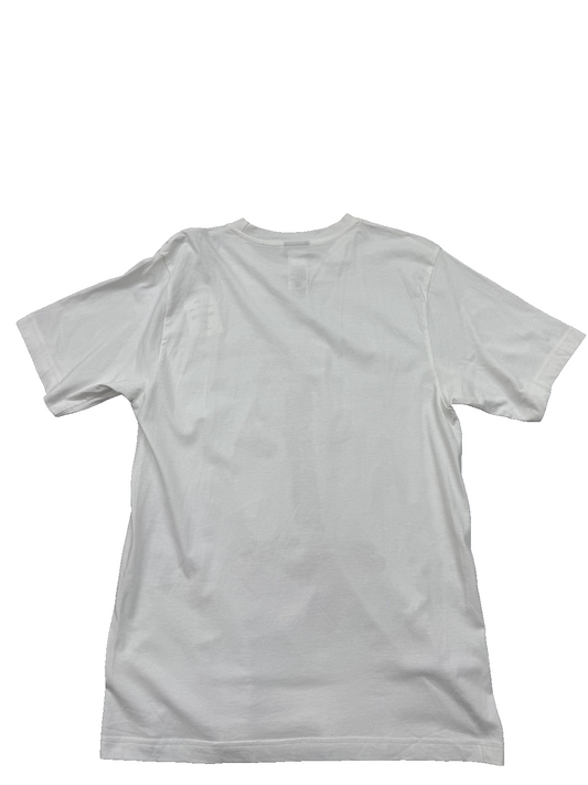 Diesel Men's White Graphic Print Short Sleeve T-Shirt S Cotton