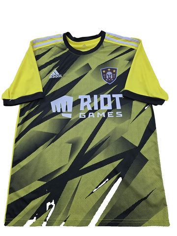 Adidas Yellow Soccer Jersey Men's L AEROREADY Moisture-Wicking Mesh