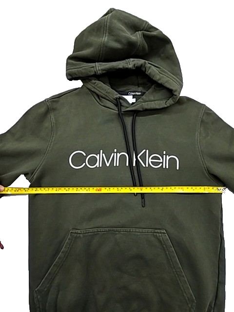 Calvin Klein Unisex Green Pullover Hoodie Size XS