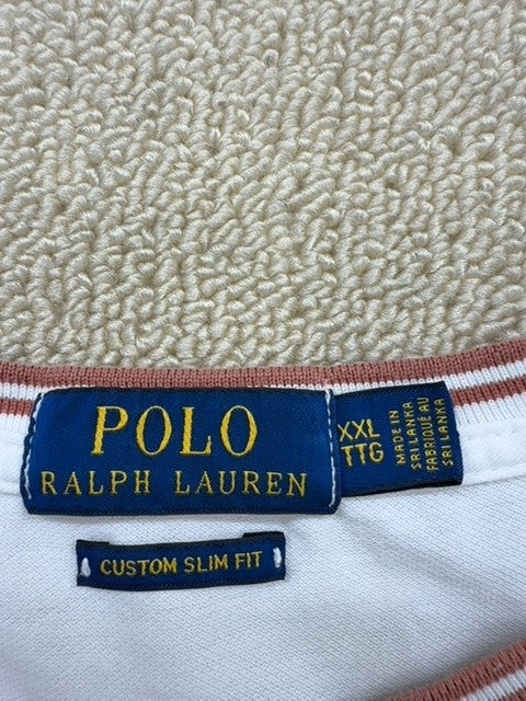 Polo Ralph Lauren Men's White Custom Slim Fit T-Shirt XL