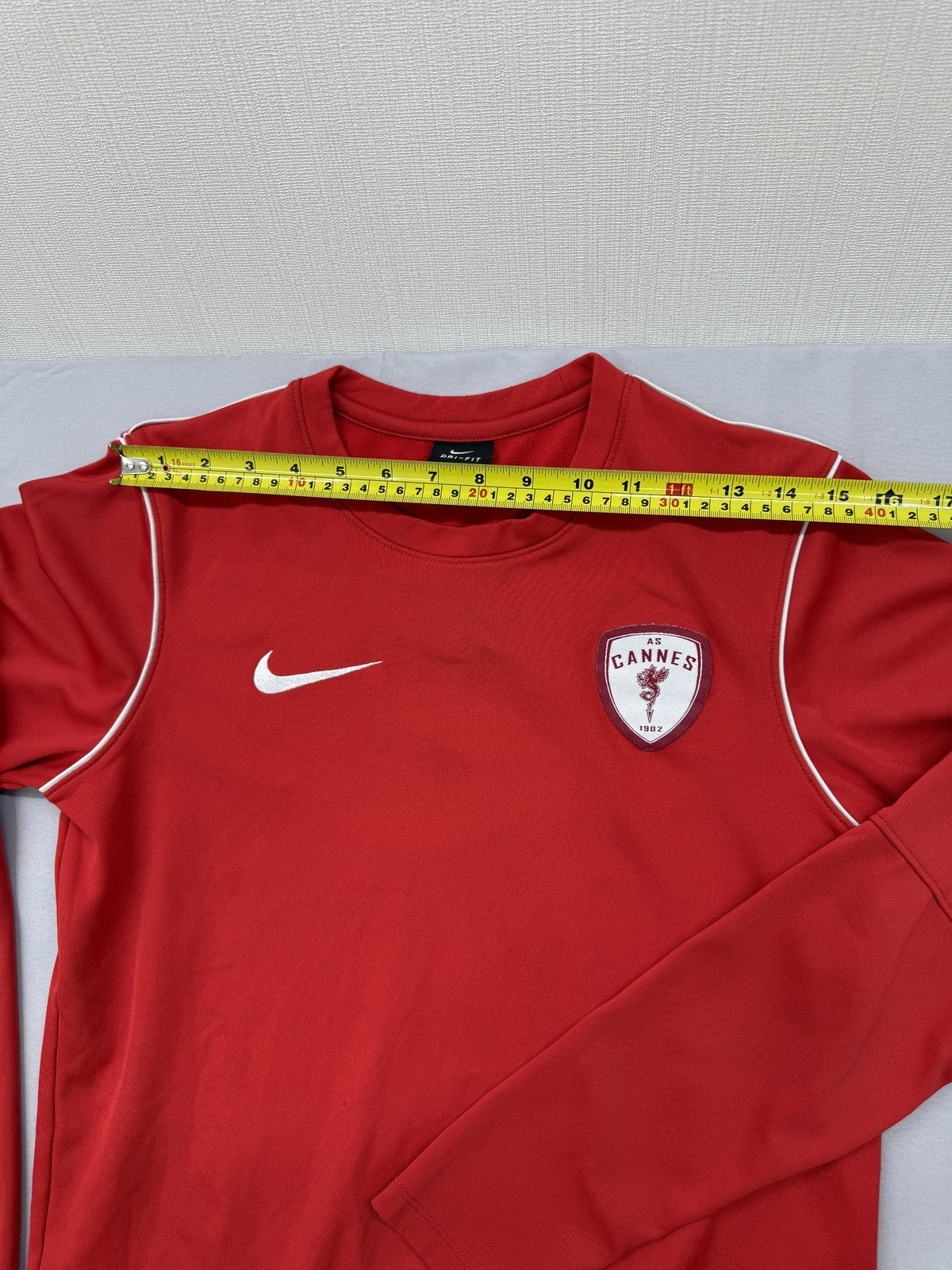 Nike Men's Red Dri-FIT Long Sleeve S Sport Crewneck Tee