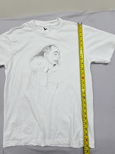 MALFINI Unisex White Cotton Crewneck T-Shirt Size M Classic 101