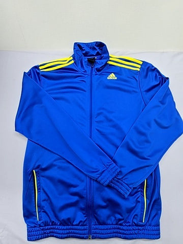 Adidas Blue 3-Stripes Track Jacket XL Full Zip Regular Fit