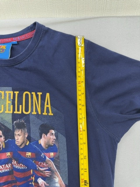 FC Barcelona Women's Vintage Navy M T-Shirt Qatar Airways Graphic