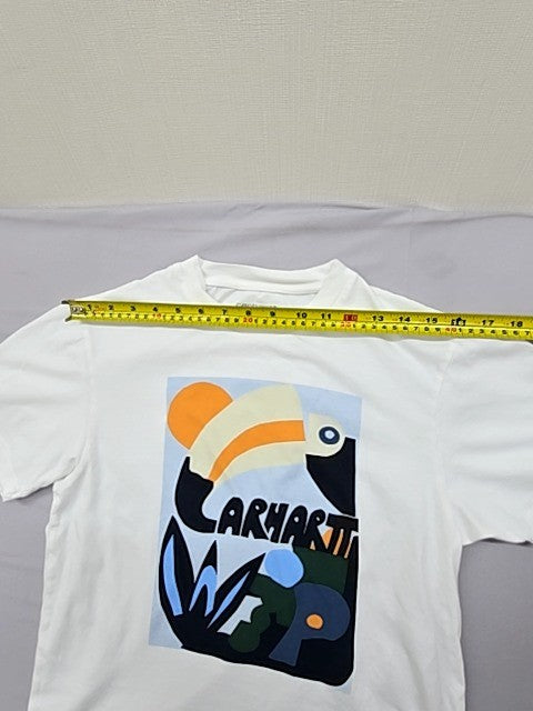 Carhartt Men's White Graphic Short Sleeve T-Shirt Size S