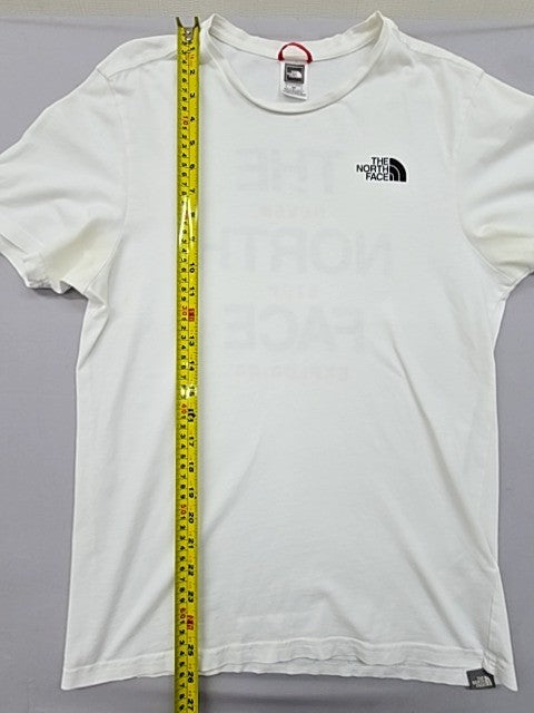 The North Face Men's Short Sleeve T-Shirt Size S White 100% Cotton Logo