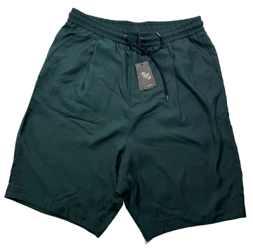 Bnwt Giorgio Armani Men'S Dark Green Drawstring Bermuda -Size  52