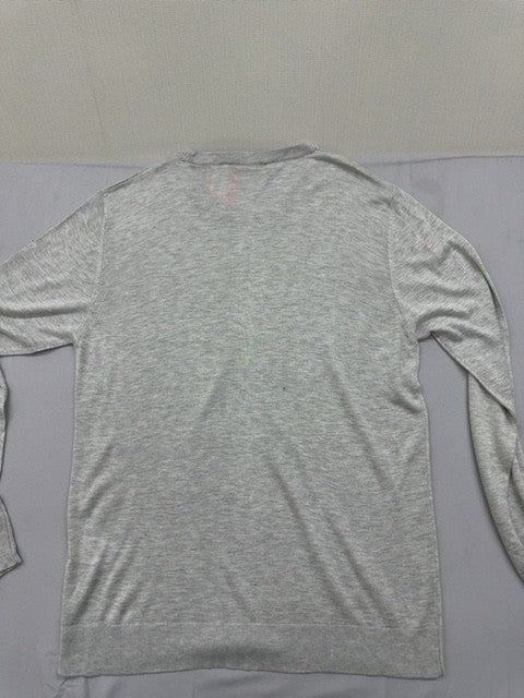 Trussardi Jeans Unisex XXL Gray Viscose Knit Crew Neck Sweater Italy