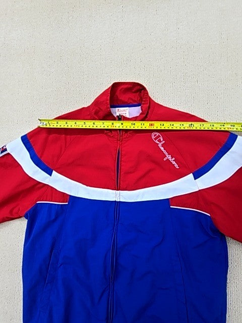 Champion Men's Red/White/Blue Colorblock Nylon Jacket Size M