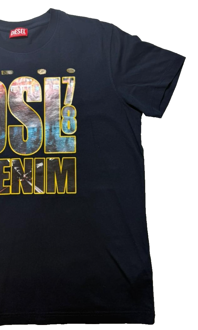 Diesel T-Diegor-L7 Men's T-Shirts - Navy Blue | Size: XL