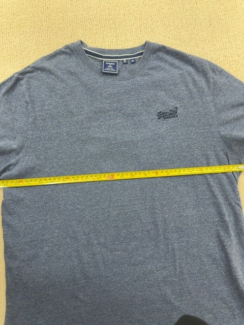 Superdry Organic Cotton Men's Gray XL Short Sleeve Crew Neck T-Shirt