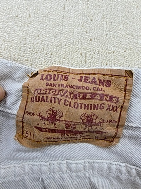 Levi's 511 Men's White Straight Denim Jeans Size 40 Regular