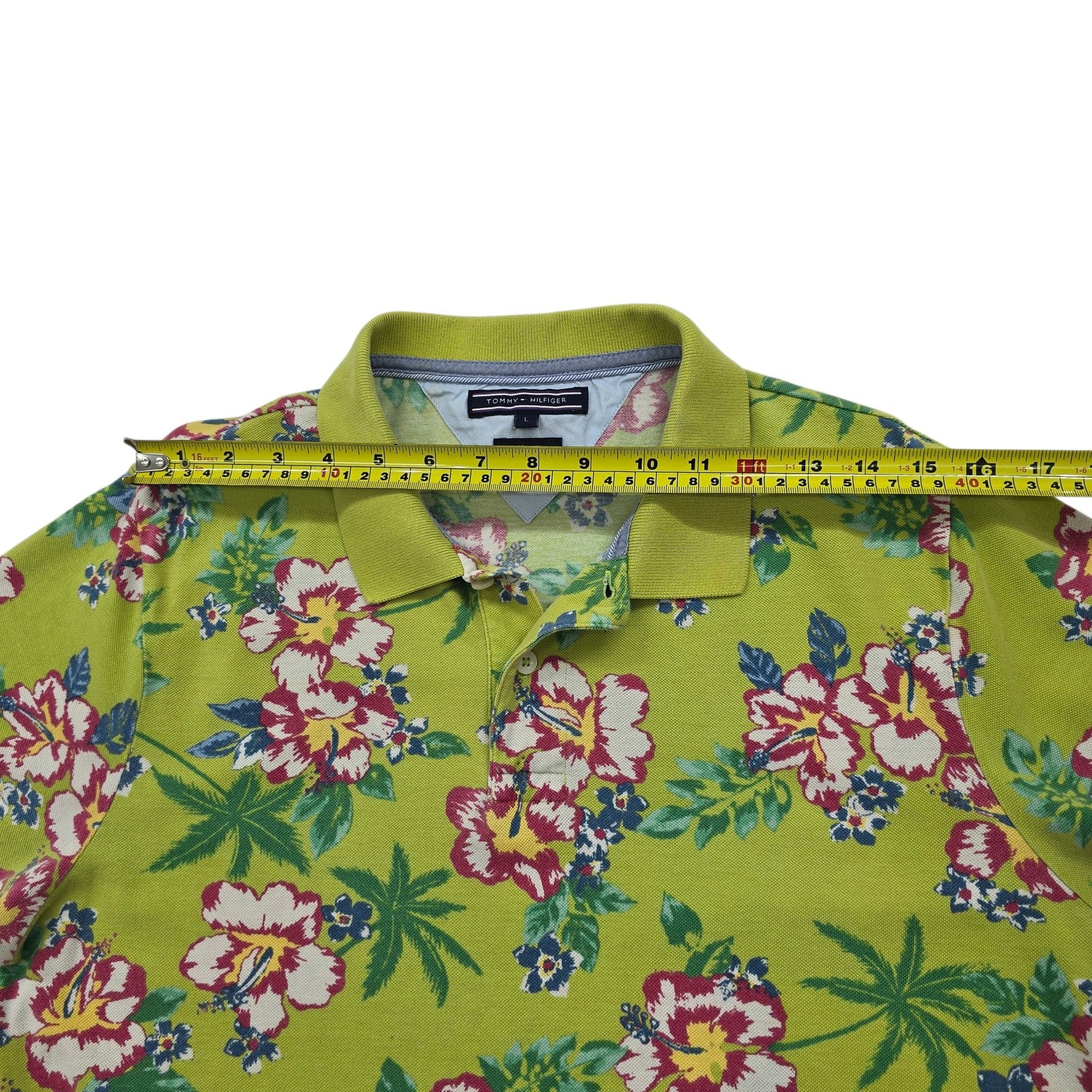 Tommy Hilfiger Men Green Polo Shirt size L product image 5