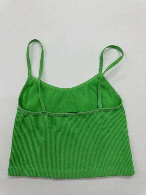 Stradivarius Women Green Tank Top size S product image 2