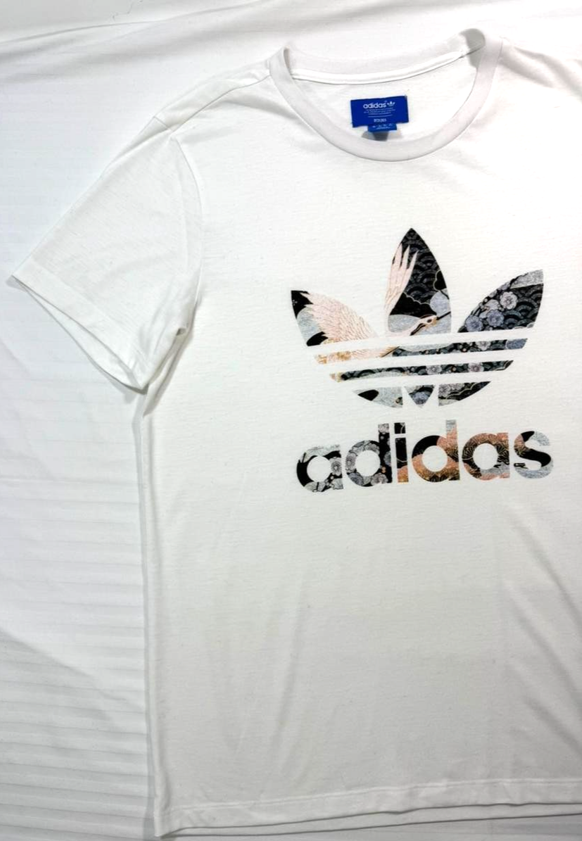 Adidas Originals Rita Ora White Smoke Trefoil T-Shirt - Size S