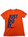 Nike Men's Orange T-Shirt – Size S, Crew Neck, Cotton