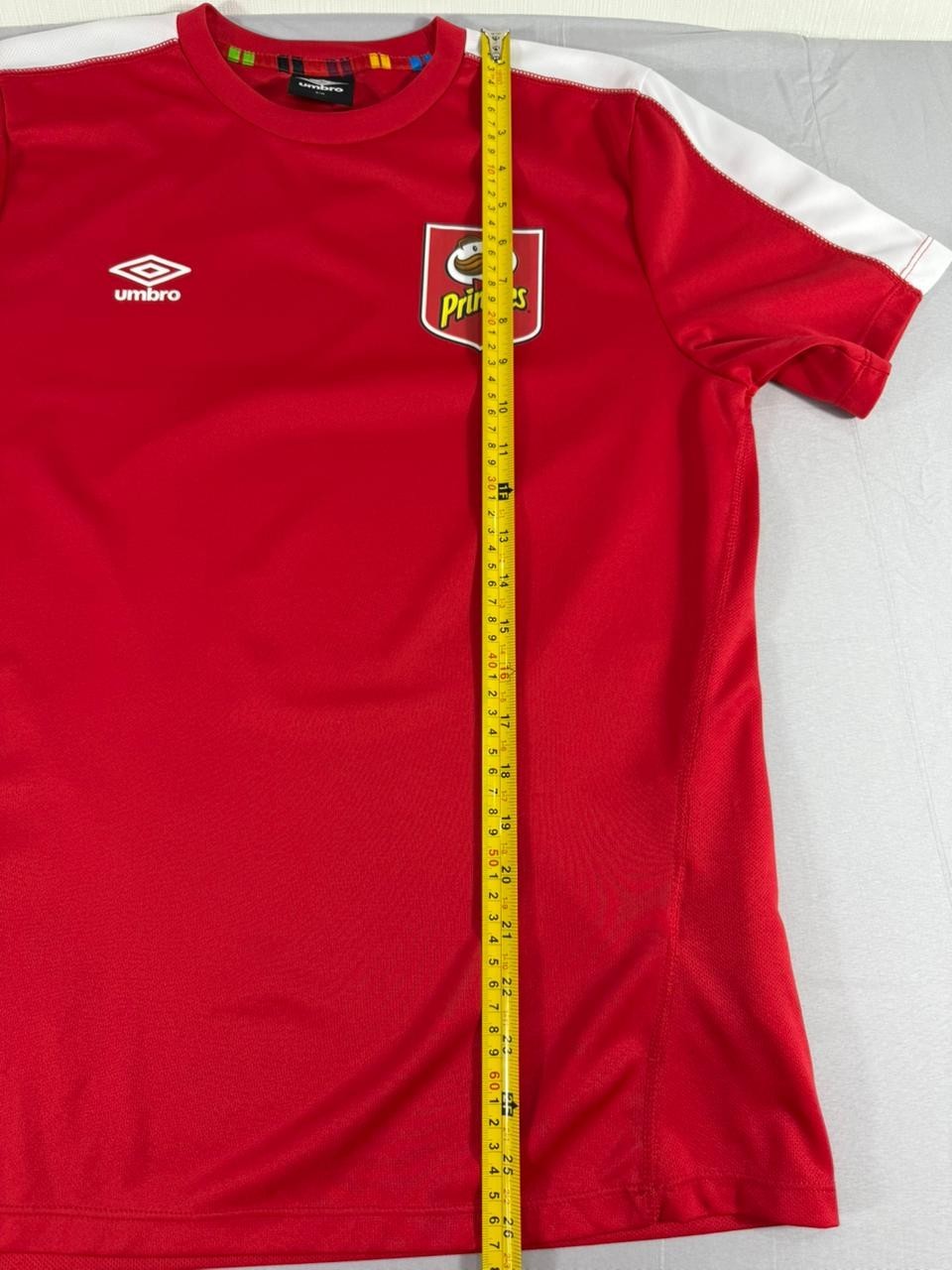 Umbro Pringles Red Soccer Jersey Shirt Men's S/M Short Sleeve