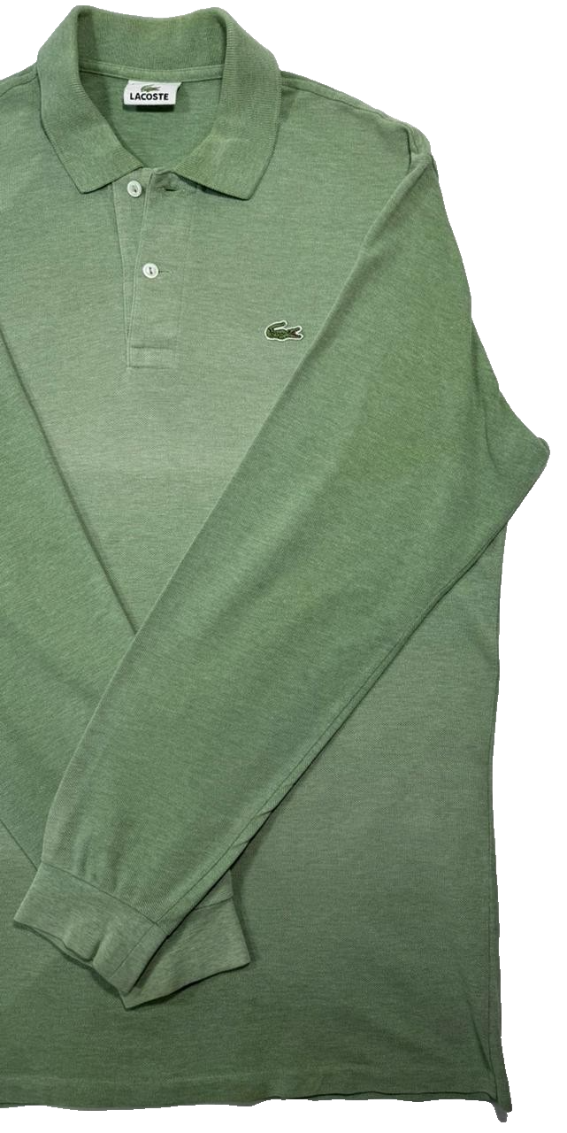 Lacoste Men's Classic Long-Sleeved Pique Polo Shirt In Green - Size S
