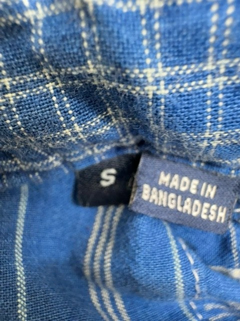 Jack & Jones Premium Blue Denim Patchwork Long Sleeve Button Shirt S