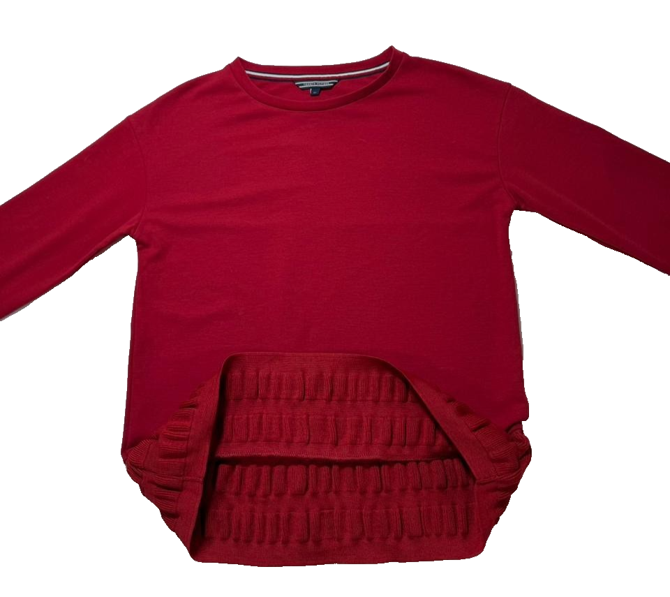 Tommy Hilfiger Red Light Weight Sweater For Women - Size XS