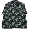 Riverso Men's Black Shirt – Size 5XL, Floral, Short Sleeve