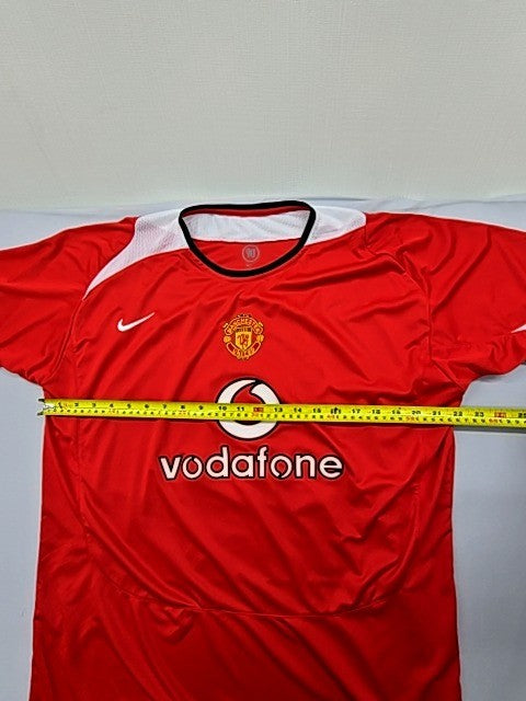 Nike Men's Red Manchester United Soccer Jersey XL Short Sleeve Vintage