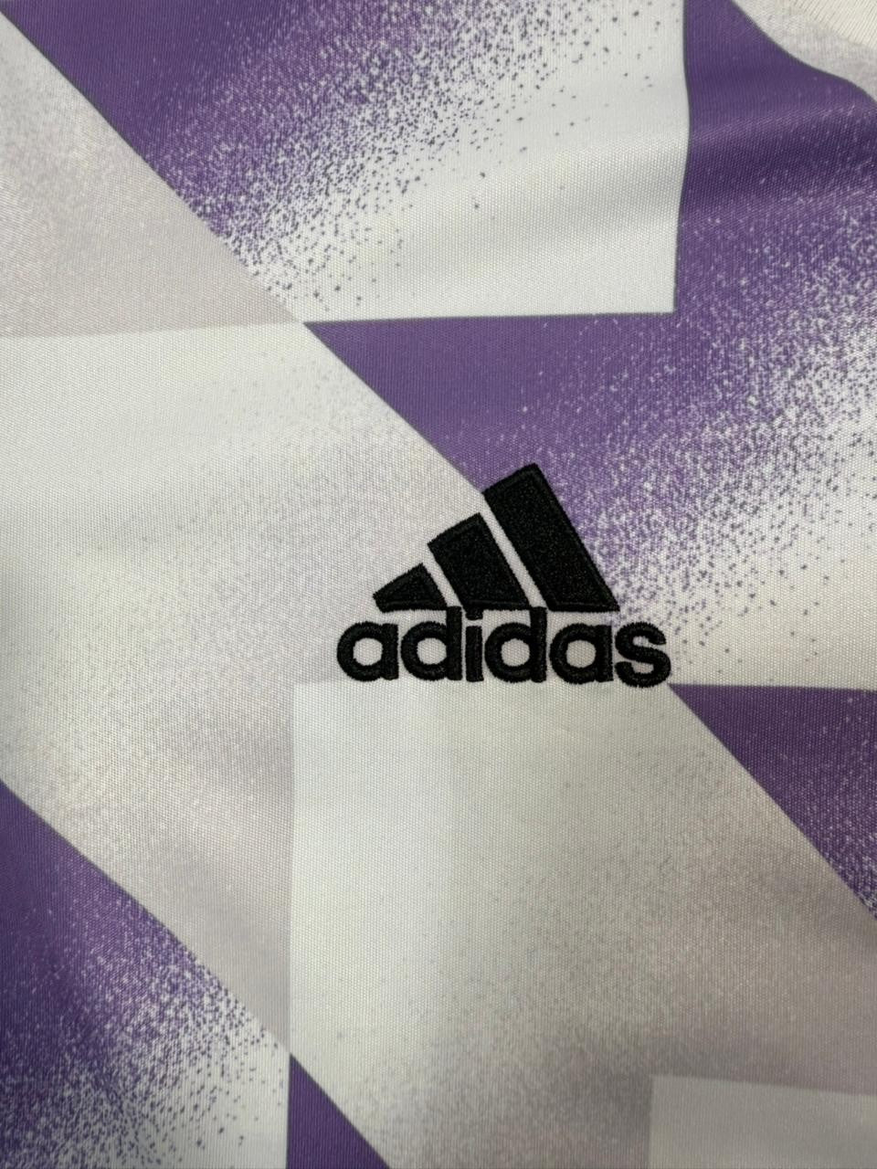 Adidas White Purple Pre-Match Football Shirt Jersey - Size XL