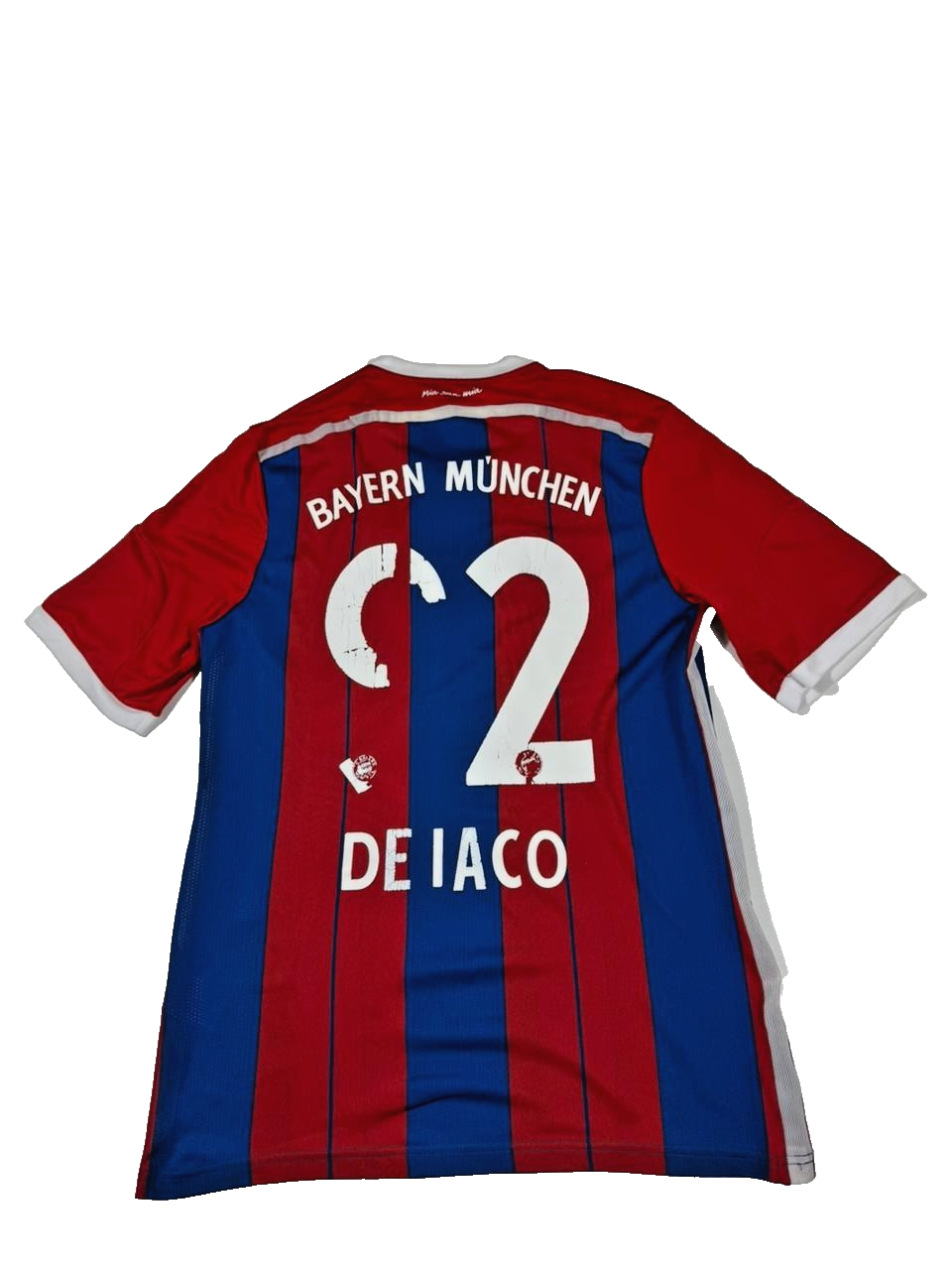 Adidas Bayern Munich Home Jersey Men’s Large Red Blue Climacool De Iaco #92 Thai