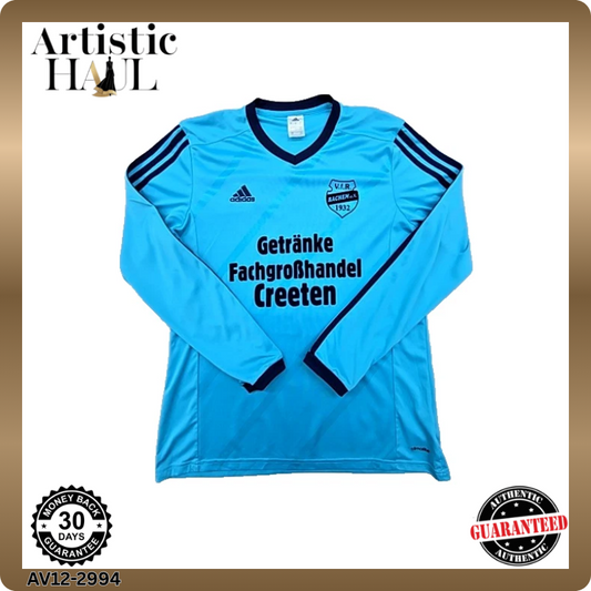 Adidas Men's Blue Jersey – Size L, Light V- Sports Brand, Long Sleeve