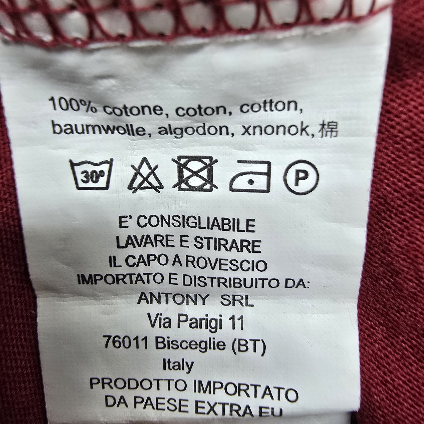U.S. Grand Polo Men's Burgundy 100% Cotton T-Shirt 3XL