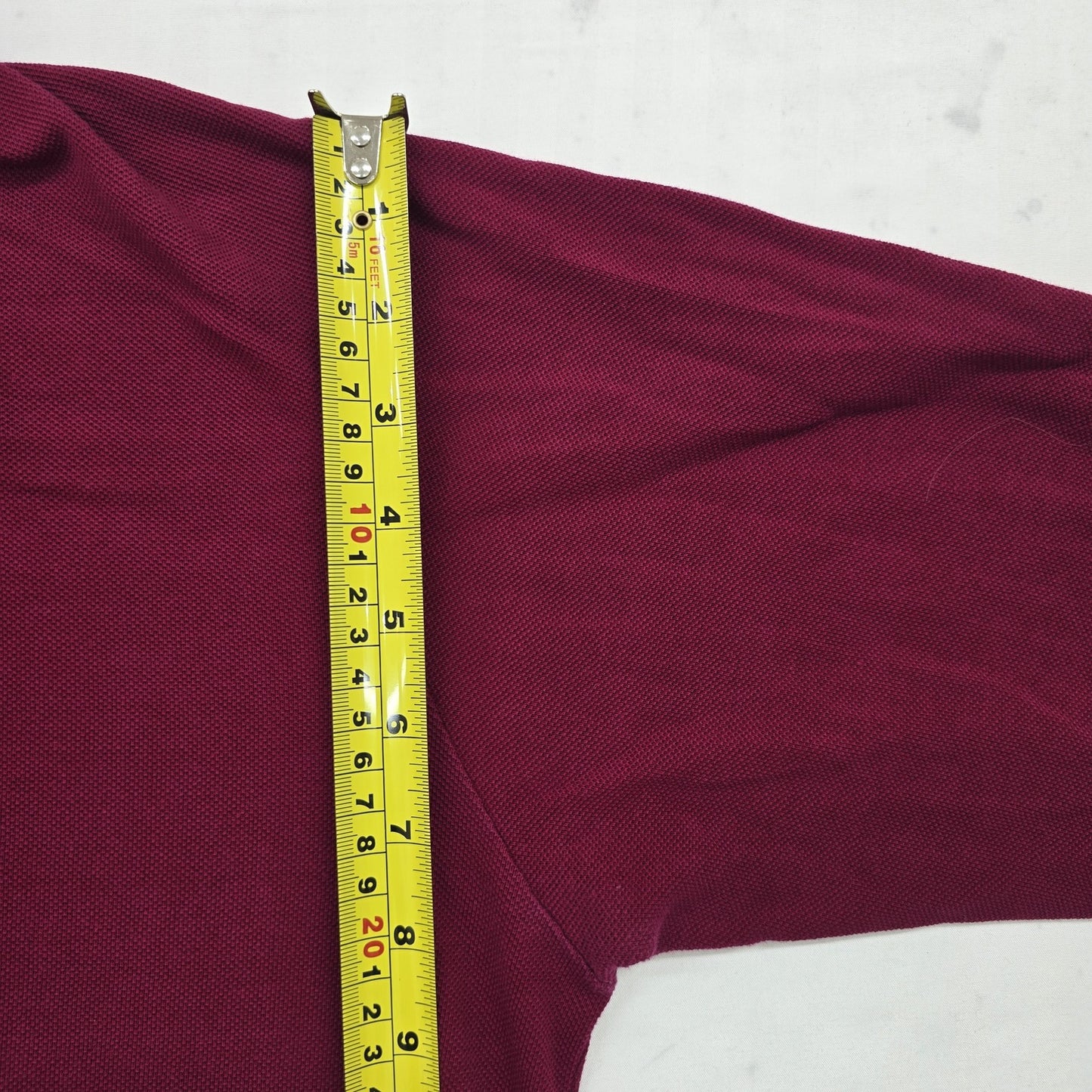 Lacoste Men's Burgundy Piqué Cotton Polo Shirt Size 3 L.12.12