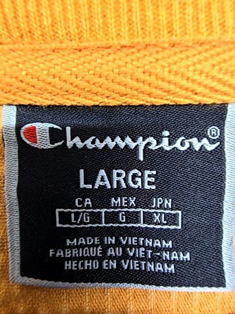 Champion Unisex Orange Corduroy Crewneck Hoodie Size L