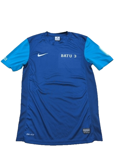 Nike Men's Navy Blue Dri-FIT Football Jersey Size S Batu 3