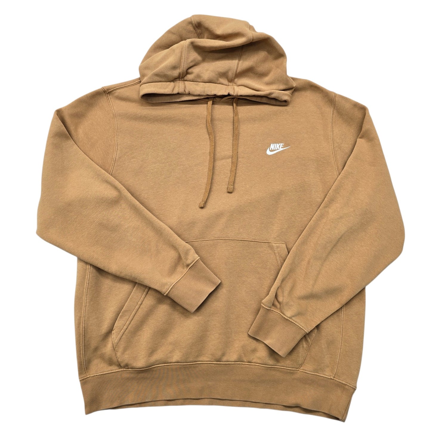 Nike Men's Khaki Sportswear Club Fleece Pullover Hoodie Size L