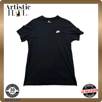 Nike Men's Black M Short Sleeve Swoosh Tee Cotton/Poly 2021