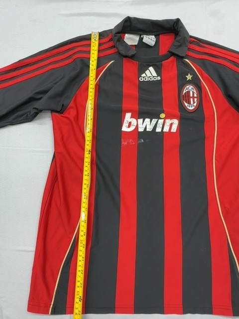 Adidas Men's Red Black ClimaCool Football Jersey Size M 2008 Striped