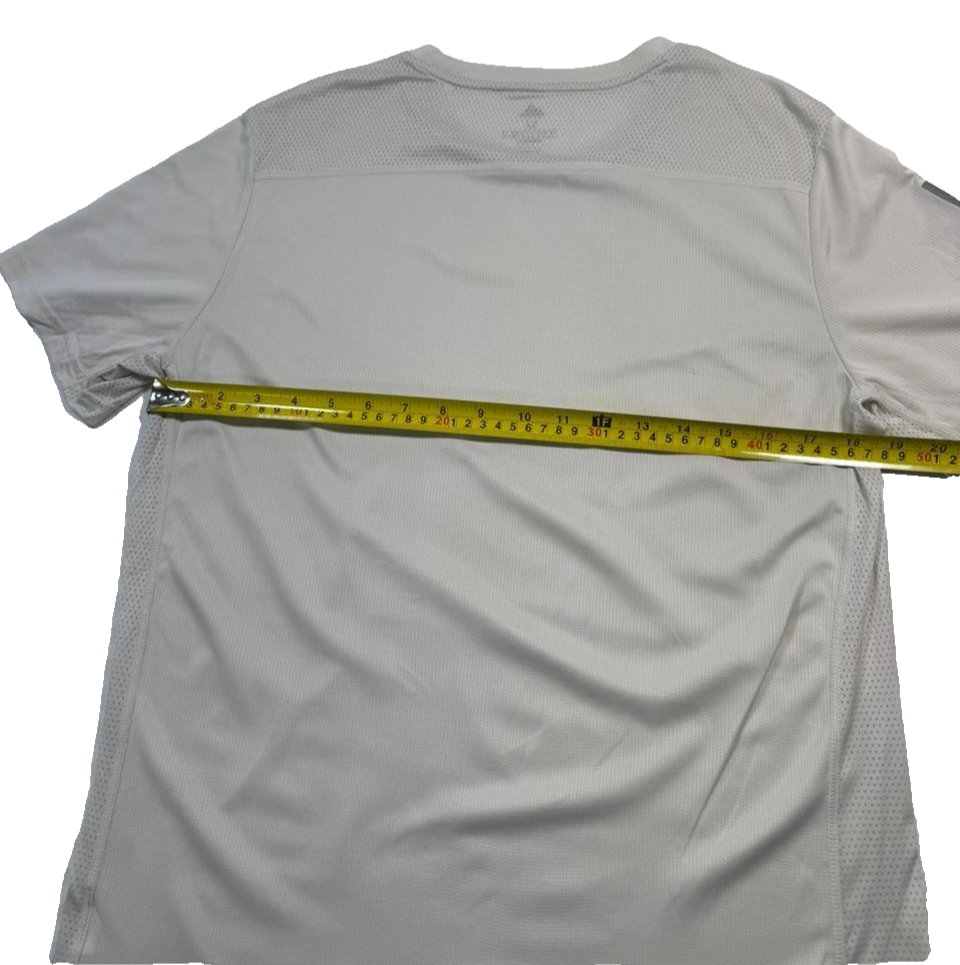 Adidas Men's Light Grey Running Climacool Performance T-Shirt 3-Stripe M