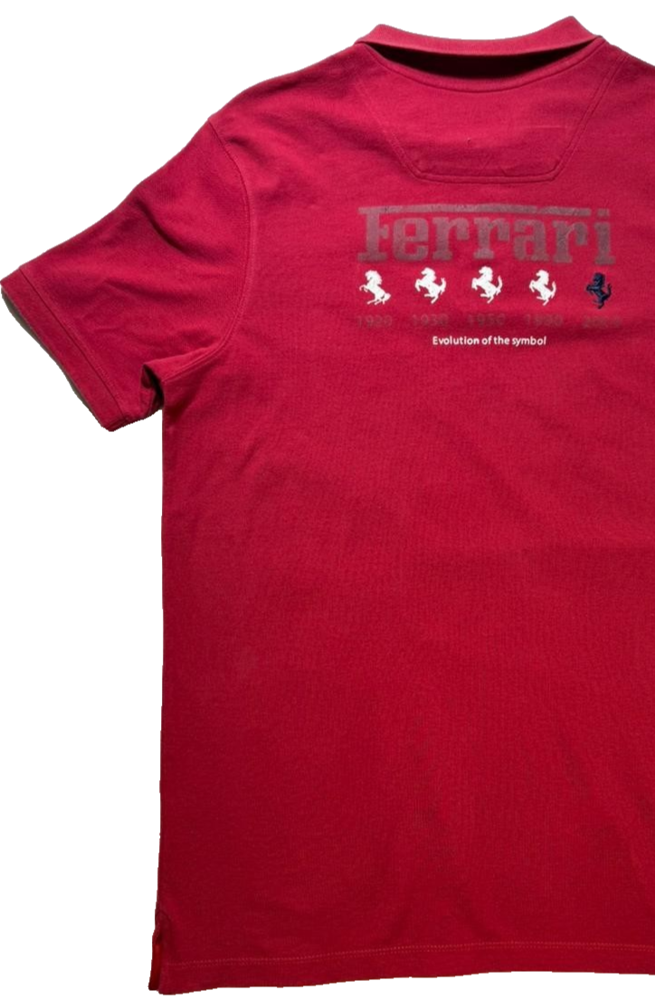 Ferrari Men's Red Short Sleeve Polo Shirt Size XL