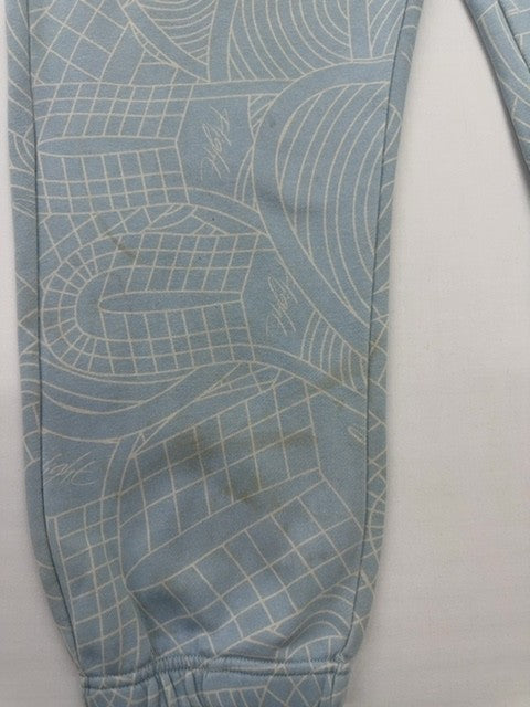 Jordan Boys Light Blue Geometric Jogger Pants Size L Drawstring