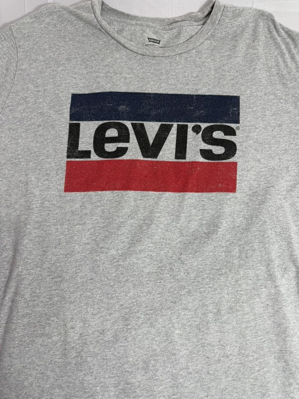Levi's Men's Gray Graphic Logo T-Shirt Short Sleeve Casual Crew Neck Tee