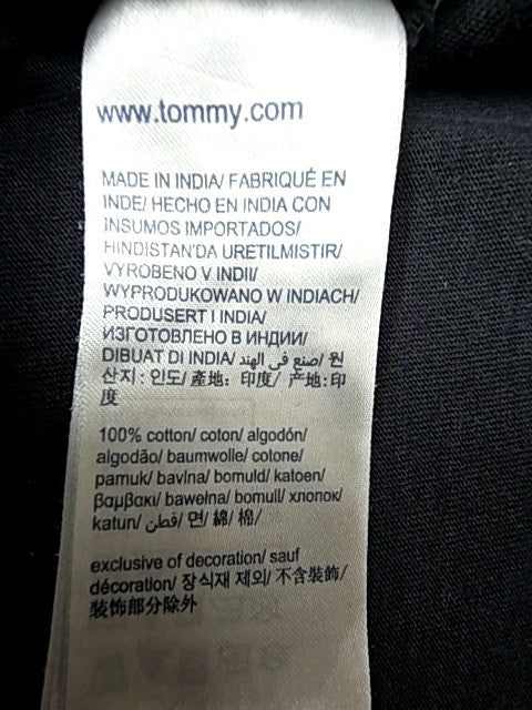 Tommy Jeans Men's Black Slim Fit T-Shirt XL Logo Crewneck DM0DM09586