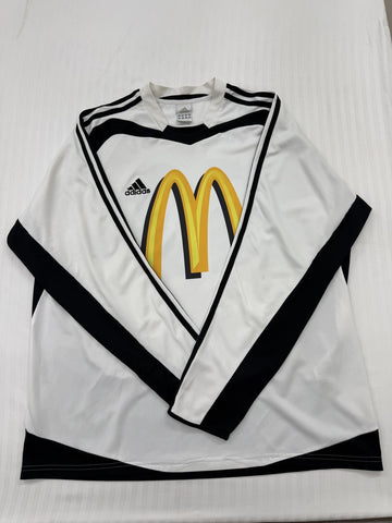 Adidas Unisex White Long Sleeve Soccer Jersey Size P Personalized 12