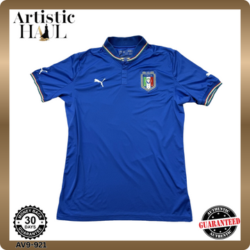 Puma Italy National Team Polo Shirt XL Blue Men Short Sleeve