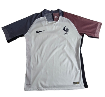 Nike France FFF Dri-FIT Football Jersey White Soccer Shirt Medium