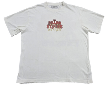 1981 Rolling Stones Vintage White Cotton T-Shirt Med M Men's