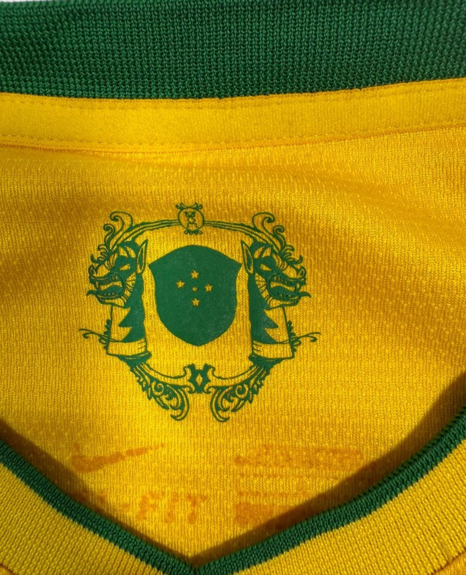 Nike Brazil National Team Soccer Jersey Yellow Green Men's Size L